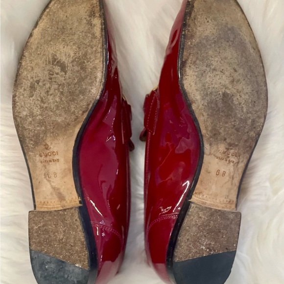 100% Authentic Gucci red patent leather loafer size 6 - Picture 3 of 11